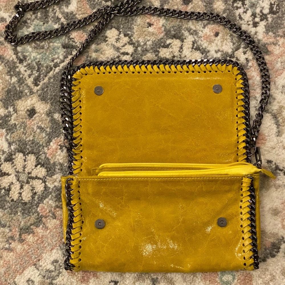 Yellow Genuine Leather Wristlet main image 0